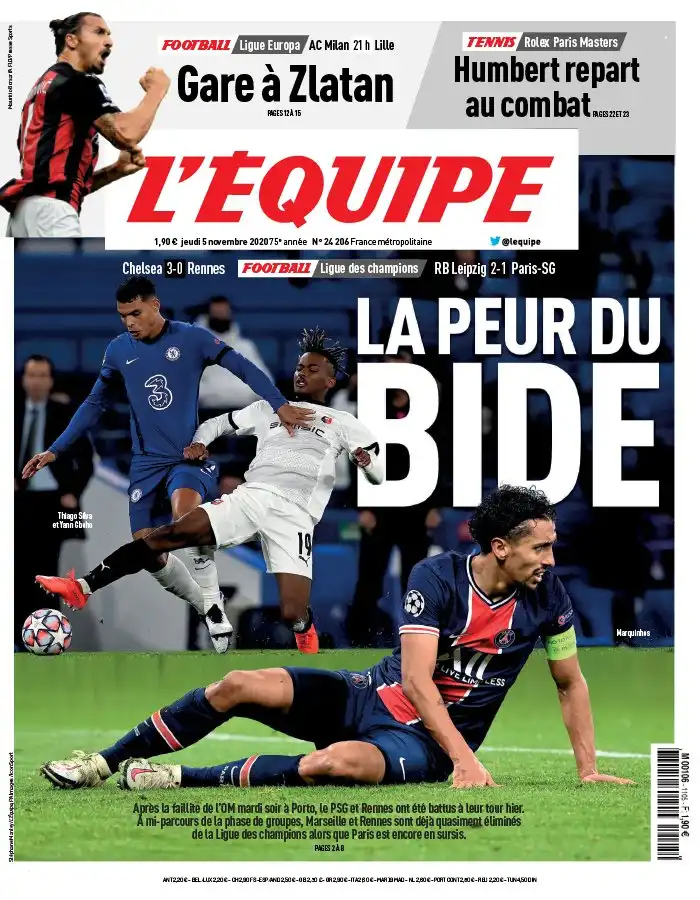 L'equipe du 05 Novembre 2020