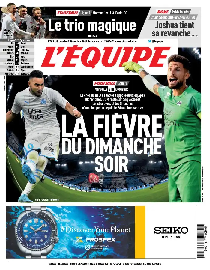 L'equipe du 08 Decembre 2019