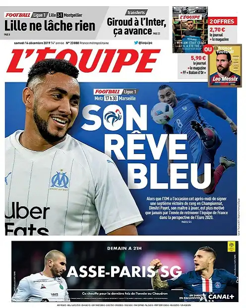 L'equipe du 14 Decembre 2019