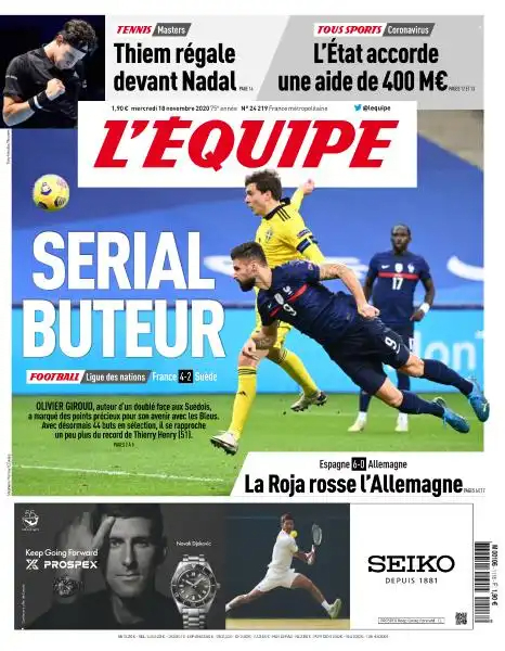 L'equipe du 18 Novembre 2020