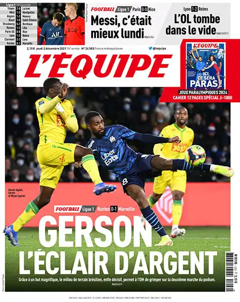 L'equipe du 2 décembre 2021