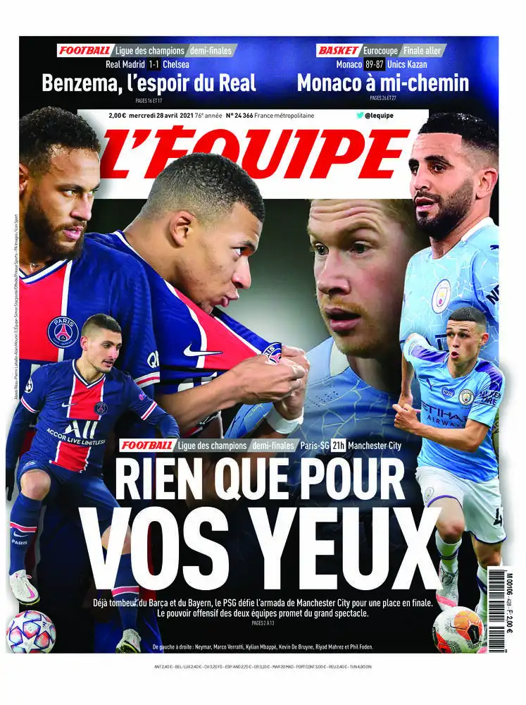 L'equipe du 28 Avril 2021