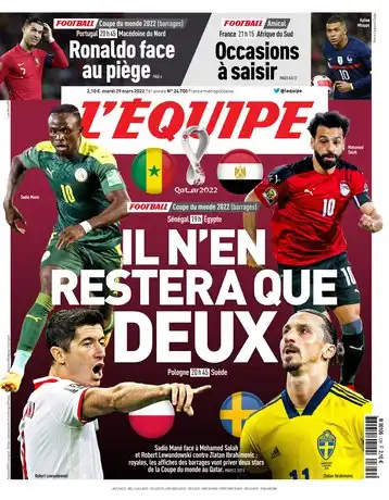 L'equipe du 29 Mars 2022