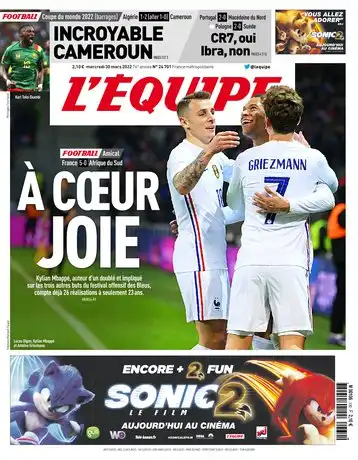 L'equipe du 30 Mars 2022