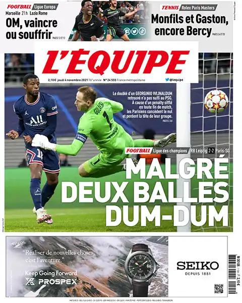 L'equipe du 4 Novembre 2021