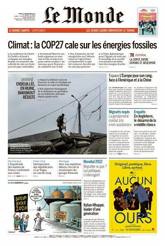 Le Monde du 22 Novembre 2022